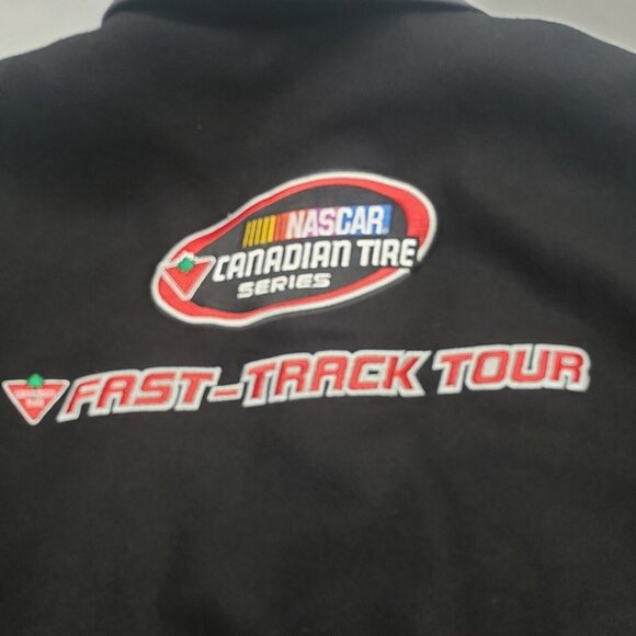 Men's Large Nascar Canadian Tire Series Jacket Fast Track Tour Snap Large - Picture 3 of 16